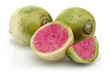 Radish with a pink middle, whole and half