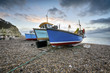 Fishing boats on the beach at Beer in Devon