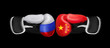 Boxing concept on different backgrounds