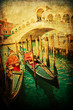 nostalgisches Bild der Rialto-Brücke in Venedig