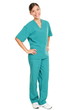 Photo: Medical nurse isolated in full body length Medical nurse isolated in full body length