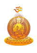 Buddha mit Ohm Zeichen