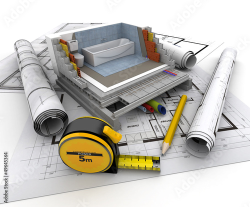 Illustration: Architecture technical, toilet Architecture technical, toilet