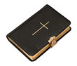 Old Black Bible Book With Gold...