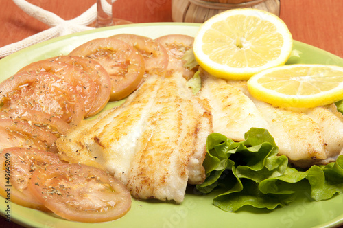 Photo: plaice fillets roasted plaice fillets roasted