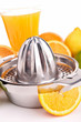 juicer with assortment of fruits