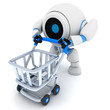 Robot and empty cart