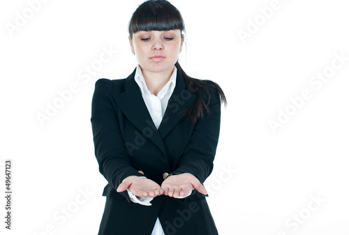 Photo: businesswoman's hands are holding something businesswoman's hands are holding something