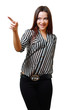 female pointing