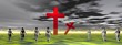 cross red and men and women