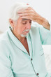 Man checking his temperature