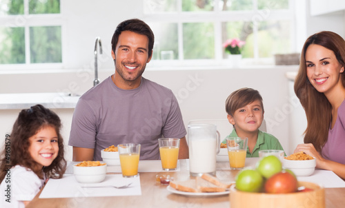 Photo: Family having breakfast Family having breakfast