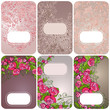 Set of floral card