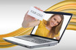 Angled laptop