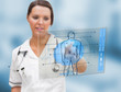 Nurses looking at a clipboard