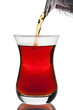 Pouring a cup of turkish tea