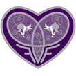 Celtic heart with two cats inside