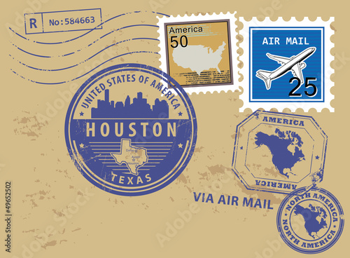 Vector: Grunge rubber stamp set with name of Texas, Houston, vector Grunge rubber stamp set with name of Texas, Houston, vector