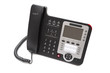 .Black IP phone close up isolated