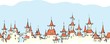 Seamless pattern with town