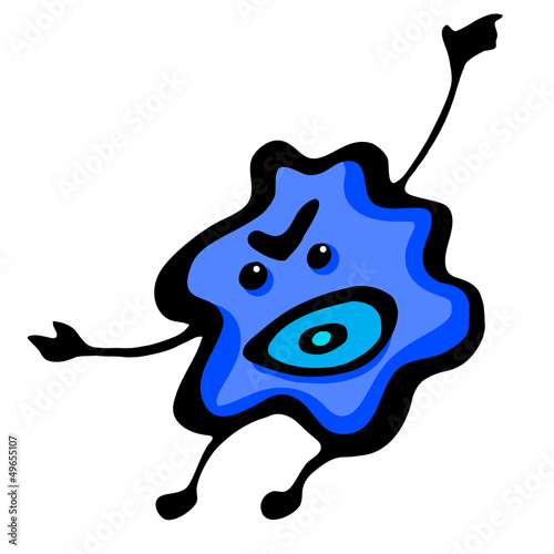 Vector: Cartoon evil blot Cartoon evil blot