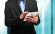 Businessman using a tablet