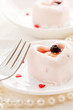 Heart-shaped dessert for Valentine's Day