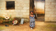 Black African girl at home