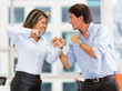Competitive business couple