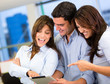 Business team with a tablet computer
