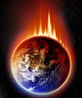 Apocalyptic view of planet earth