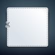 Blank white advertising coupon