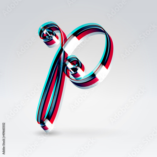 Vector: Fantasy plastic 3d glowing ribbon typeface Fantasy plastic 3d glowing ribbon typeface