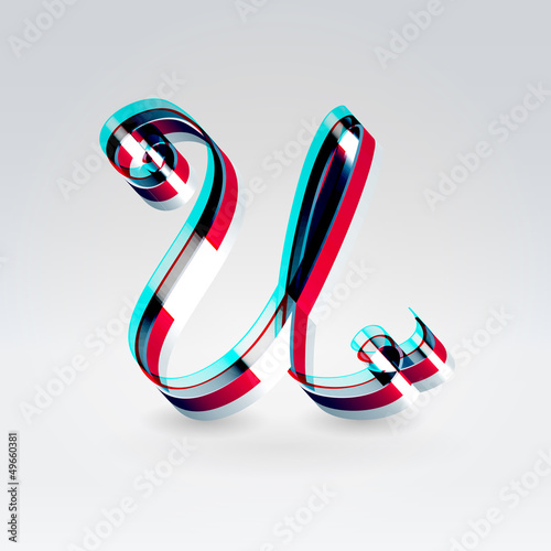 Vector: Fantasy plastic 3d glowing ribbon typeface Fantasy plastic 3d glowing ribbon typeface