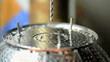 Drilling a hole in a vegetable steamer