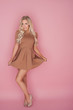 Glamorous blonde in a miniskirt