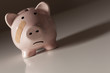 Piggy Bank with Bandage on Face