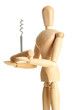 Mannequin with corkscrew, isolated on  white