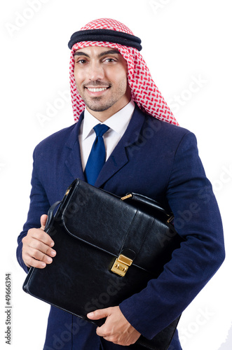Photo: Arab businessman isolated on the white Arab businessman isolated on the white