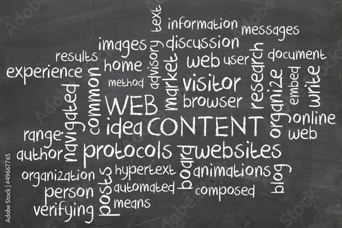 Photo: Word cloud for Web content Word cloud for Web content