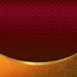 Invitation card with red and gold laces