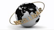 Webinar on a gold ring rotates around the earth