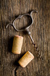 wine cork and corkscrew