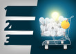 Creative Template light bulb in the shopping cart