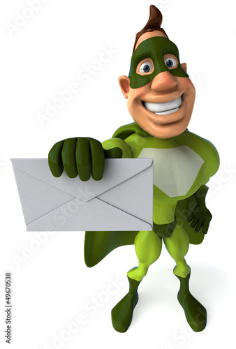 Illustration: Green superhero Green superhero