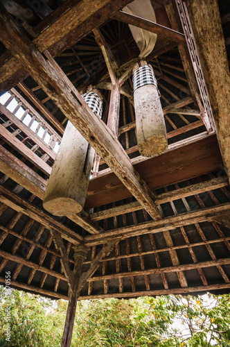 Photo: Wooden bell in hindu temple Wooden bell in hindu temple