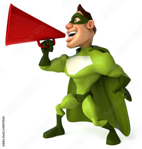 Illustration: Green superhero Green superhero