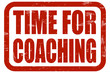 Grunge Stempel rot TIME FOR COACHING