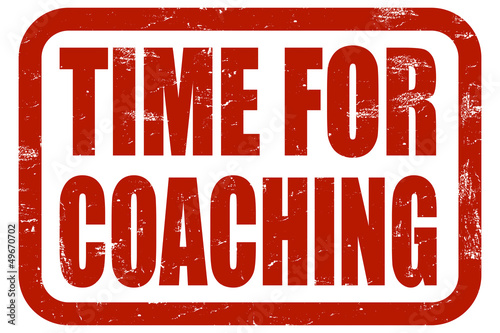Illustration: Grunge Stempel rot TIME FOR COACHING Grunge Stempel rot TIME FOR COACHING