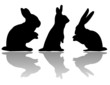 Silhouetten Osterhasen